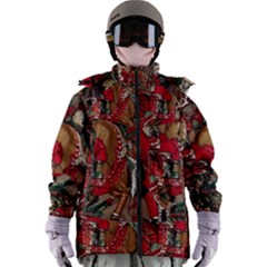 Christmas Art 01 Women s Zip Ski and Snowboard Waterproof Breathable Jacket