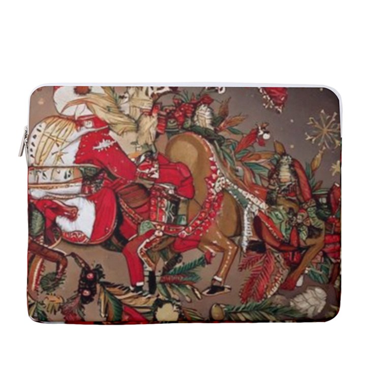 Christmas Art 01 15  Vertical Laptop Sleeve Case With Pocket