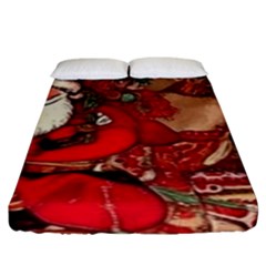 Christmas Art Fitted Sheet (king Size)