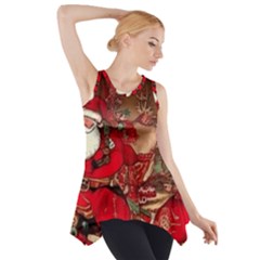 Christmas Art Side Drop Tank Tunic