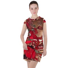 Christmas Art Drawstring Hooded Dress