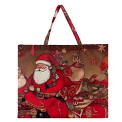 Christmas Art Zipper Large Tote Bag