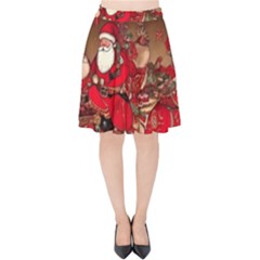 Christmas Art Velvet High Waist Skirt by myclothy