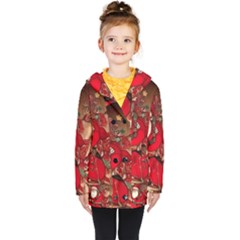 Christmas Art Kids  Double Breasted Button Coat