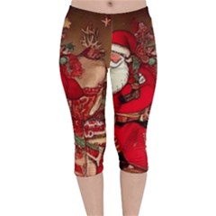 Christmas Art Velvet Capri Leggings 