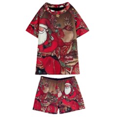 Christmas Art Kids  Swim T-shirt And Shorts Set