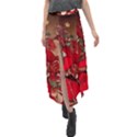 Christmas Art Velour Split Maxi Skirt View1