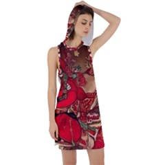 Christmas Art Racer Back Hoodie Dress by myclothy