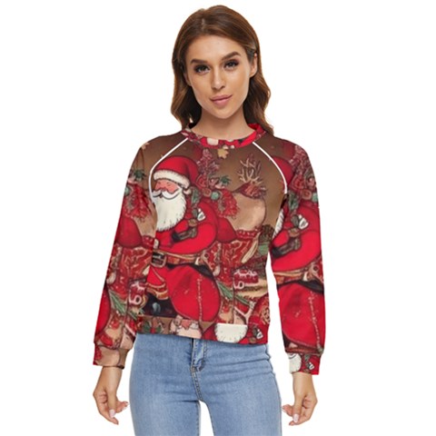 Christmas Art Women s Long Sleeve Raglan T-shirt by myclothy