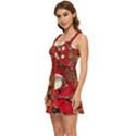 Christmas Art Ruffle Edge Bra Cup Chiffon Mini Dress View2