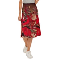 Christmas Art Midi Panel Skirt by myclothy