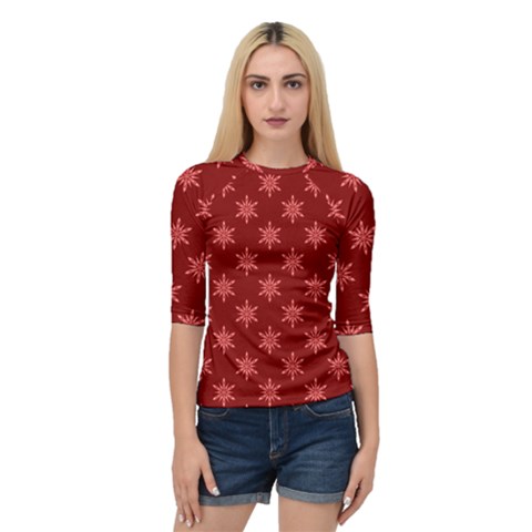 Illustrations Red Abstract Pattern Seamless Texture Quarter Sleeve Raglan T-shirt by Hannah976