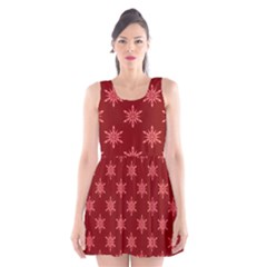 Illustrations Red Abstract Pattern Seamless Texture Scoop Neck Skater Dress