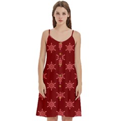 Illustrations Red Abstract Pattern Seamless Texture Women s Spaghetti Strap Pullover Cami Dress