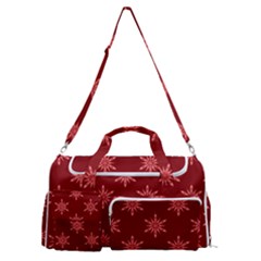 Illustrations Red Abstract Pattern Seamless Texture Sports Gym Duffle Bag With Shoe Compartment by Hannah976