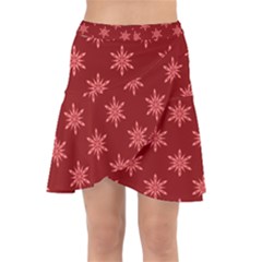 Illustrations Red Abstract Pattern Seamless Texture Wrap Front Skirt