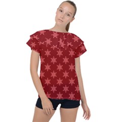 Illustrations Red Abstract Pattern Seamless Texture Ruffle Collar Chiffon Blouse