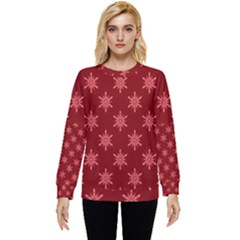 Illustrations Red Abstract Pattern Seamless Texture Hidden Pocket Sweatshirt