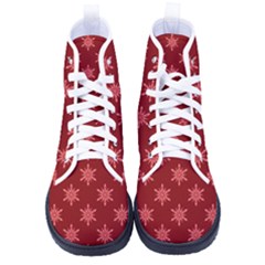 Illustrations Red Abstract Pattern Seamless Texture Kid s High-top Canvas Sneakers by Hannah976