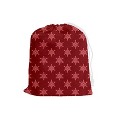 Illustrations Red Abstract Pattern Seamless Texture Drawstring Pouch (large)