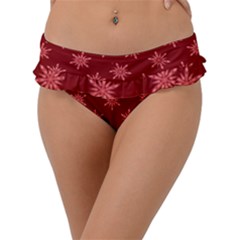 Illustrations Red Abstract Pattern Seamless Texture Frill Bikini Bottoms