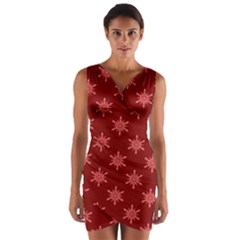 Illustrations Red Abstract Pattern Seamless Texture Wrap Front Bodycon Dress