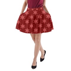 Illustrations Red Abstract Pattern Seamless Texture A-line Pocket Skirt