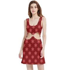 Illustrations Red Abstract Pattern Seamless Texture Velour Cutout Dress