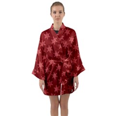 Illustrations Red Abstract Pattern Seamless Texture Long Sleeve Satin Kimono