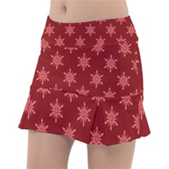 Illustrations Red Abstract Pattern Seamless Texture Classic Tennis Skirt