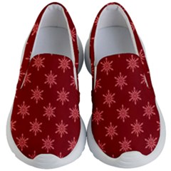 Illustrations Red Abstract Pattern Seamless Texture Kids Lightweight Slip Ons