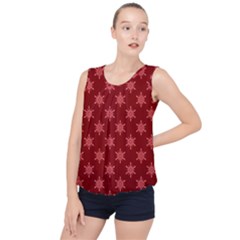 Illustrations Red Abstract Pattern Seamless Texture Bubble Hem Chiffon Tank Top by Hannah976