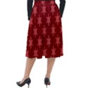 Illustrations Red Abstract Pattern Seamless Texture Classic Velour Midi Skirt  View2