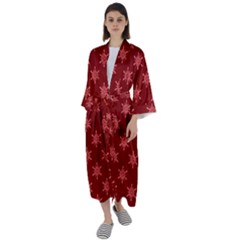 Illustrations Red Abstract Pattern Seamless Texture Maxi Satin Kimono