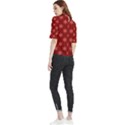 Illustrations Red Abstract Pattern Seamless Texture Frill Neck Blouse View2