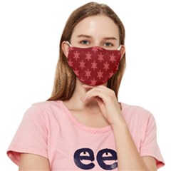 Illustrations Red Abstract Pattern Seamless Texture Fitted Cloth Face Mask (adult)