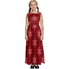 Illustrations Red Abstract Pattern Seamless Texture Kids  Satin Sleeveless Maxi Dress