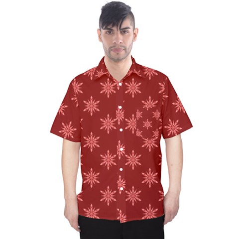 Illustrations Red Abstract Pattern Seamless Texture Men s Hawaii Shirt by Hannah976