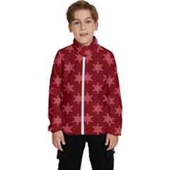 Illustrations Red Abstract Pattern Seamless Texture Kids  High Neck Windbreaker by Hannah976