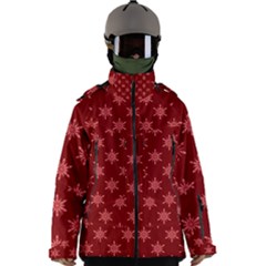 Illustrations Red Abstract Pattern Seamless Texture Men s Zip Ski And Snowboard Waterproof Breathable Jacket by Hannah976