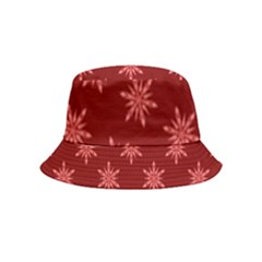 Illustrations Red Abstract Pattern Seamless Texture Inside Out Bucket Hat (kids) by Hannah976