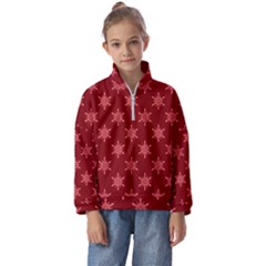 Illustrations Red Abstract Pattern Seamless Texture Kids  Half Zip Hoodie