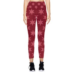 Illustrations Red Abstract Pattern Seamless Texture Pocket Leggings 