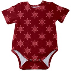 Illustrations Red Abstract Pattern Seamless Texture Baby Short Sleeve Bodysuit