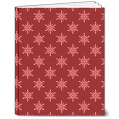 Illustrations Red Abstract Pattern Seamless Texture 8  X 10  Softcover Notebook