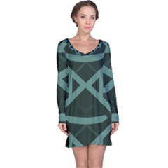 Geometric Design 01 Long Sleeve Nightdress