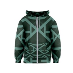 Geometric Design 01 Kids  Zipper Hoodie