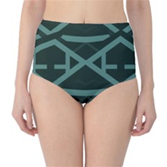 Geometric Design 01 Classic High-waist Bikini Bottoms