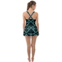 Geometric Design 01 Ruffle Top Dress Swimsuit View2