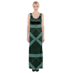 Geometric Design 01 Thigh Split Maxi Dress